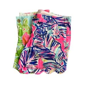 Lilly Pulitzer Bundle Shorts- The Scallop Size 2
